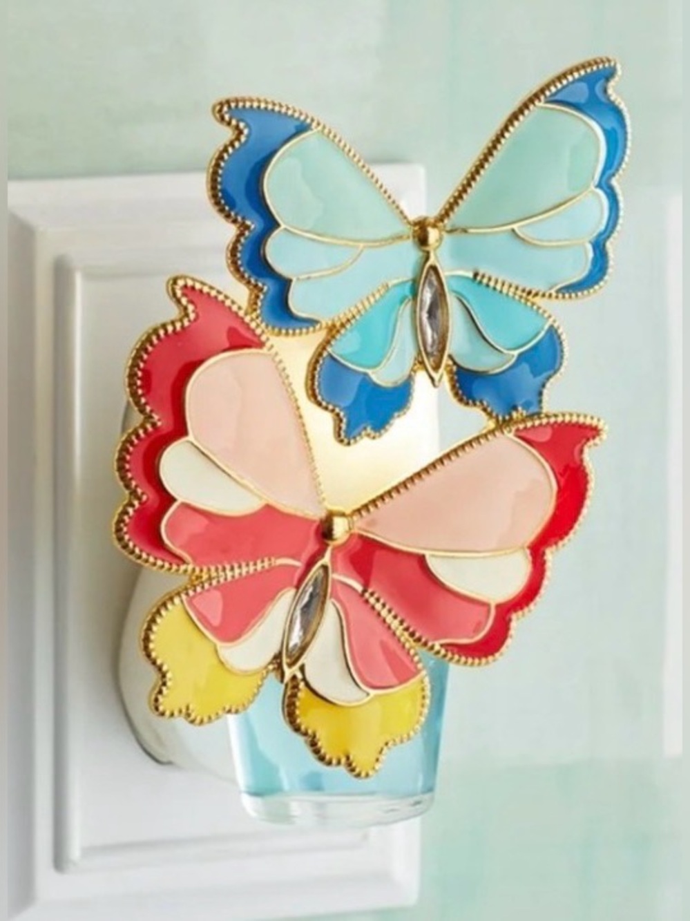 Last One 🌸 New Pioneer Woman Fragrance Oil Diffuser Butterflies Red & Teal Blue